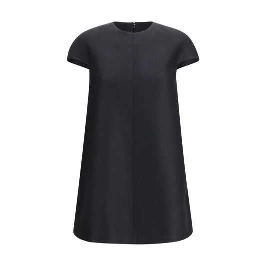 Black Wool Oves Aries Casual Dress