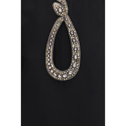 Black Wool Oves Aries Cocktail Dress