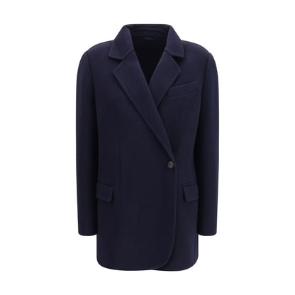 Blue Wool Oves Aries Full-Length Jacket