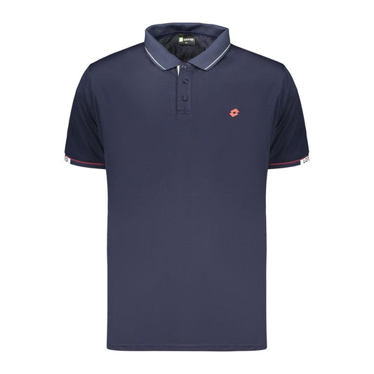 Blue Polyester Men's Polo Shirt