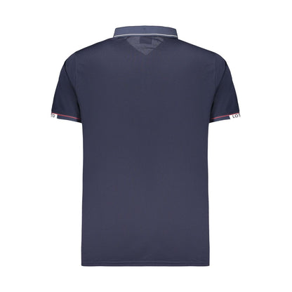 Blue Polyester Men's Polo Shirt