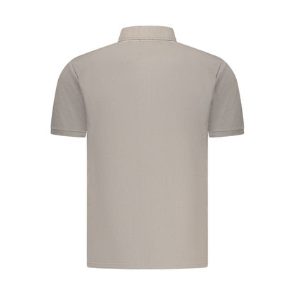 Gray Cotton Men's Polo Shirt