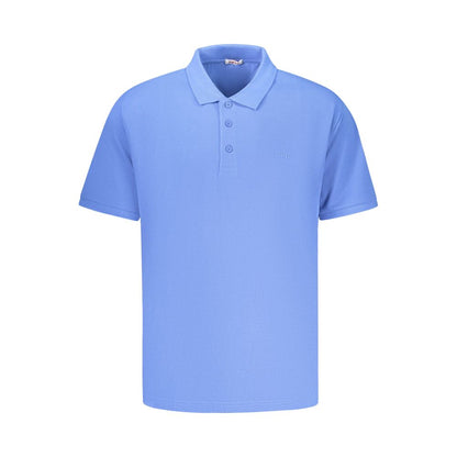 Blue Cotton Men's Polo