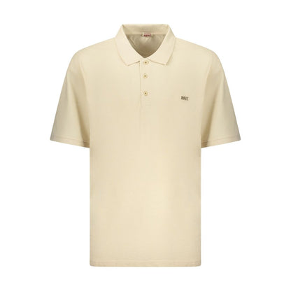 Beige Cotton Mens Polo