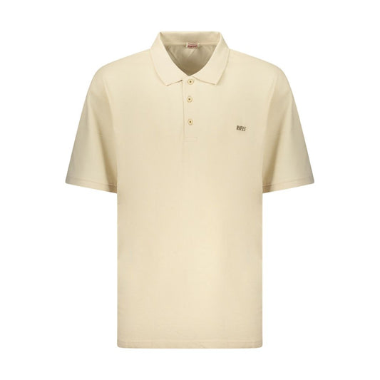 Beige Cotton Mens Polo