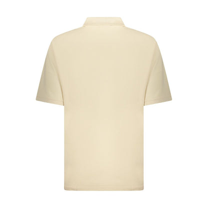 Beige Cotton Mens Polo