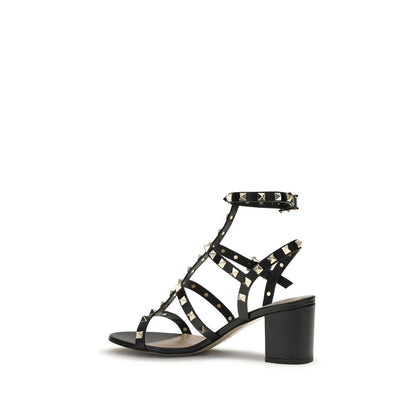 Black Calf Leather Bos Taurus Strap-On Sandals