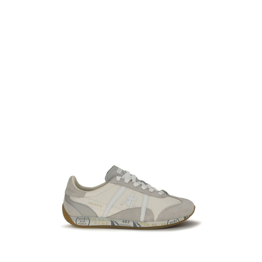 White Calf Leather Bos Taurus Low Top Sneakers