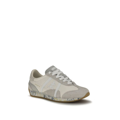 White Calf Leather Bos Taurus Low Top Sneakers