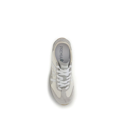 White Calf Leather Bos Taurus Low Top Sneakers