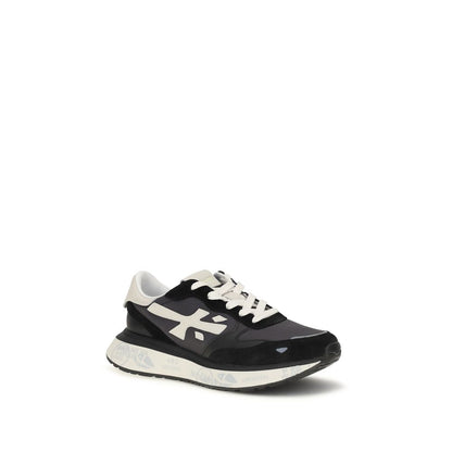 Black Nylon Athletic Sneakers