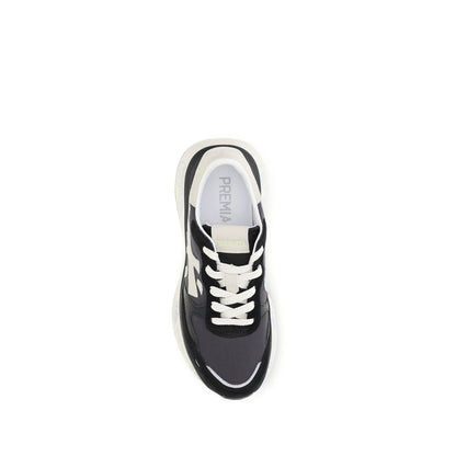 Black Nylon Athletic Sneakers