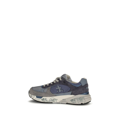 Blue Polyamide Chunky Sneakers