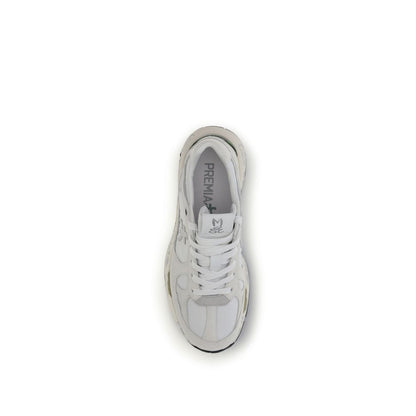 White Polyamide Chunky Sneakers
