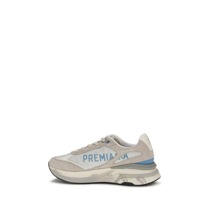 Gray Calf Leather Bos Taurus Sneakers
