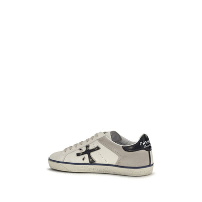 White Calf Leather Bos Taurus Low Top Sneakers