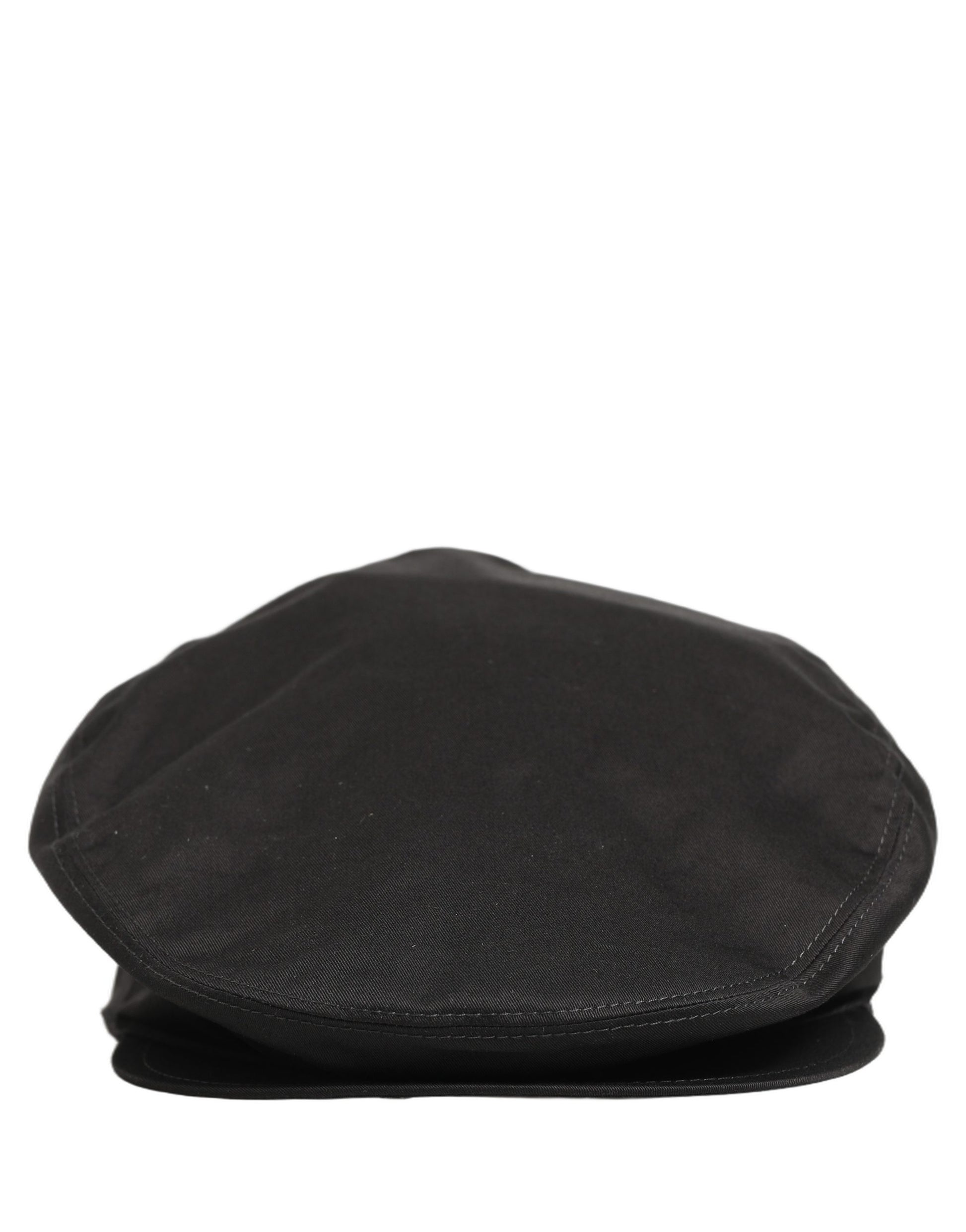 Men Black Cotton Stretch Newsboy Cloth Capello Hat