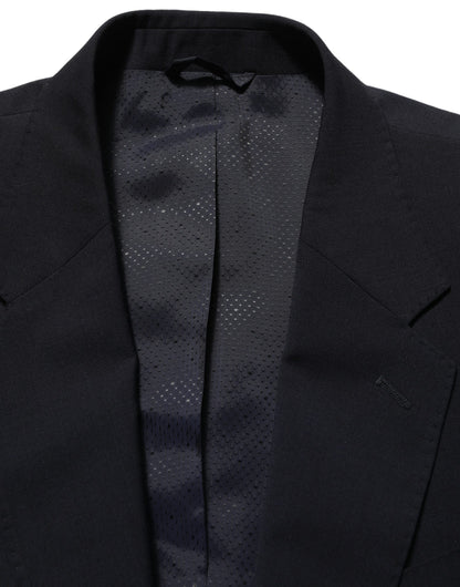 Black Wool Single Breasted Men Blazer Jacket
