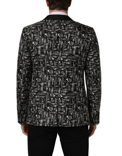 Black Crystal Embellished Coat Blazer Jacket