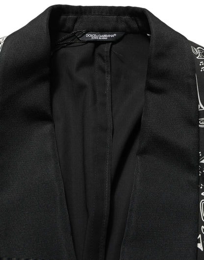 Black Crystal Embellished Coat Blazer Jacket