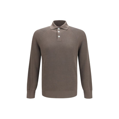 Brown Cotton Polo Shirt