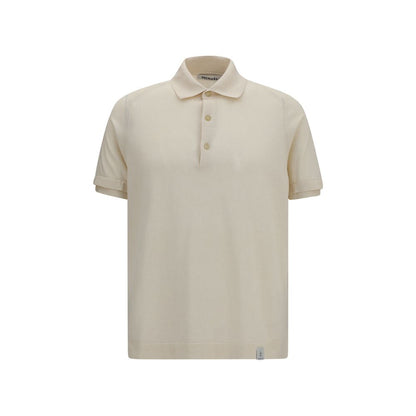 Beige Cotton Polo Shirt