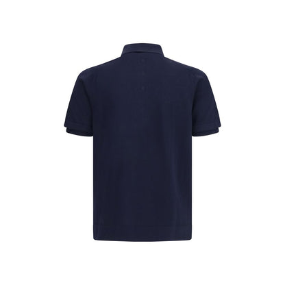 Blue Cotton Polo Shirt