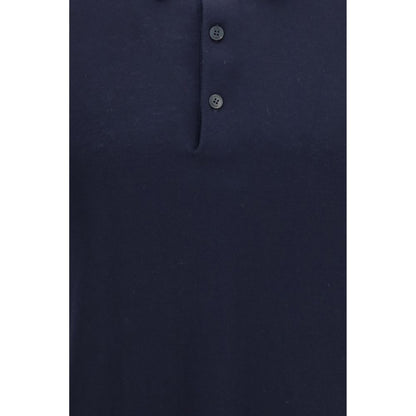 Blue Cotton Polo Shirt