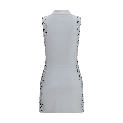 White Polyamide Casual Dress