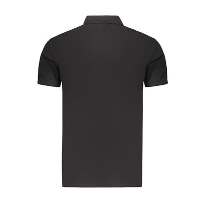 Black Cotton Mens Polo
