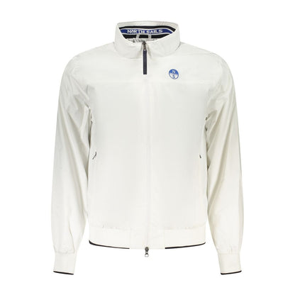 White Polyester Men's Jacket