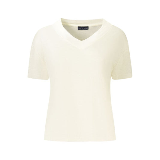 Bianco Viscose Women's T-Shirt