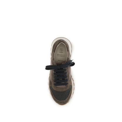 Brown Calf Leather Bos Taurus Athletic Sneakers