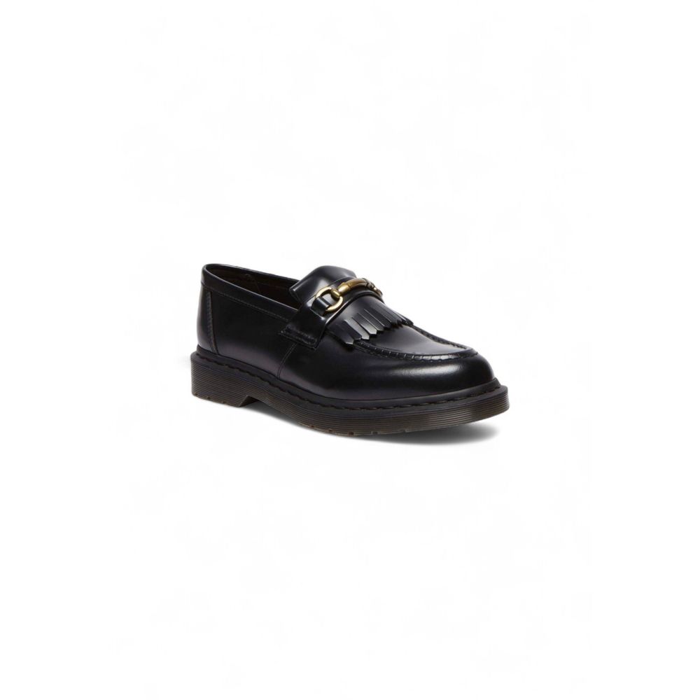 Black Leather Slip-On Loafers