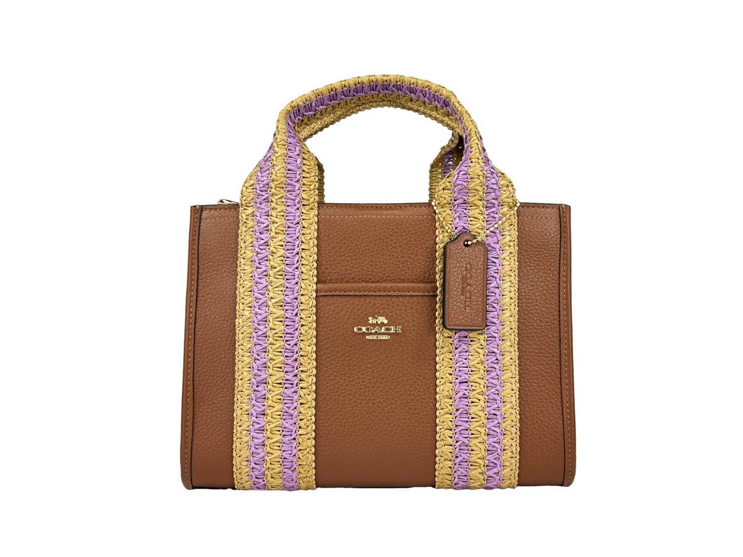 Coach Straw Web Smith 24 Tote Bag Purse