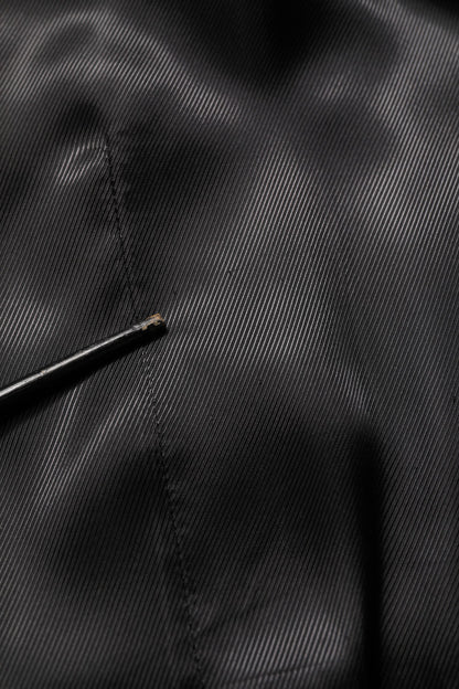 Black Wool Single Breasted Waistcoat Vest