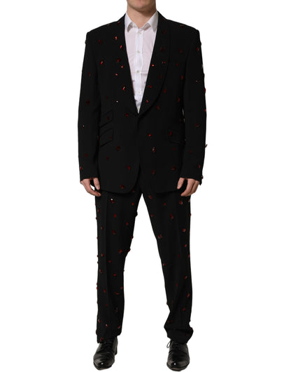 Black Crystal Embellished 2 Piece Suit
