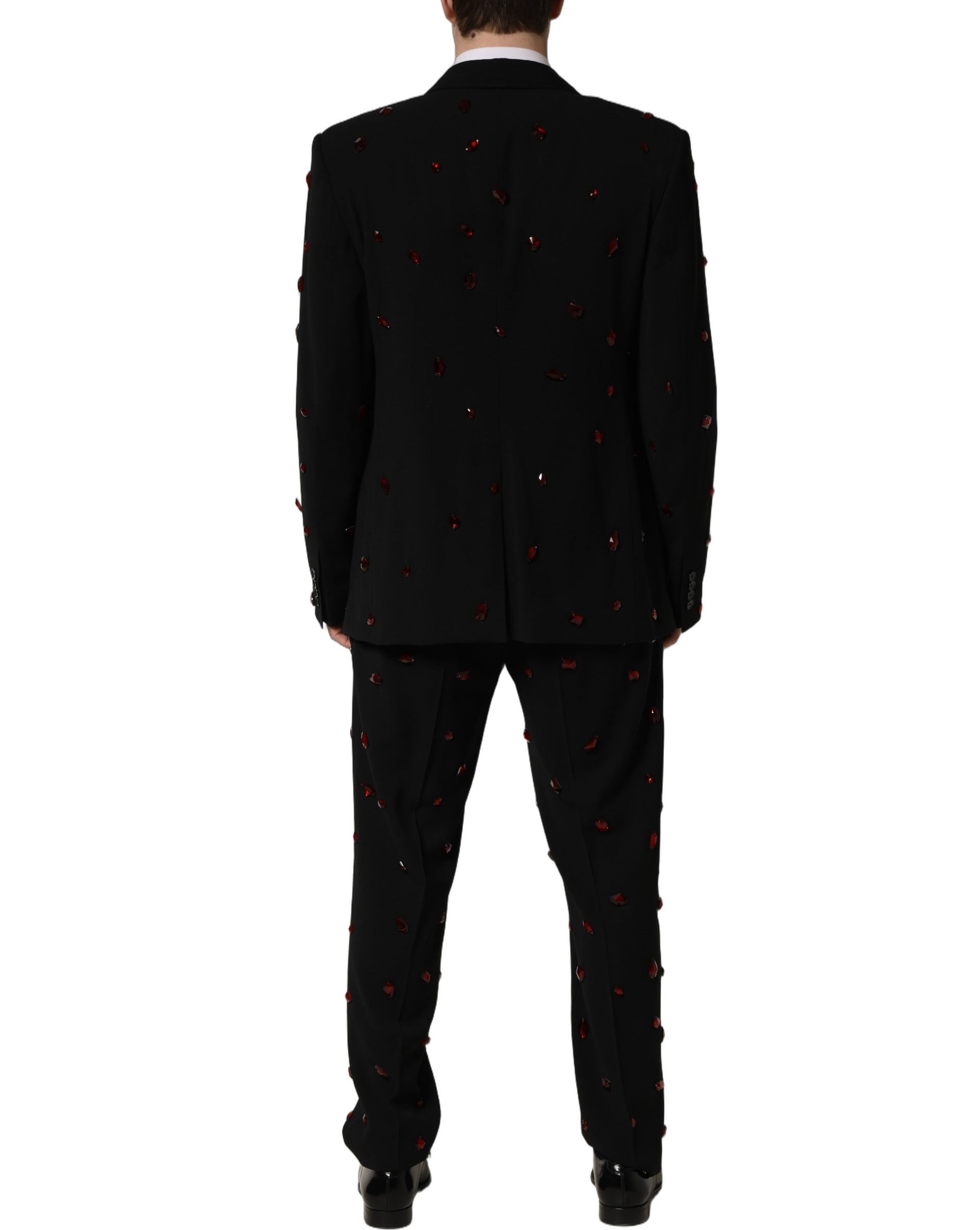 Black Crystal Embellished 2 Piece Suit