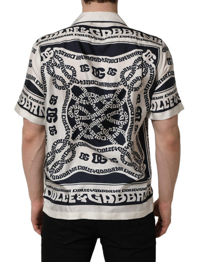 Black White Logo Bandana Short Sleeves Shirt