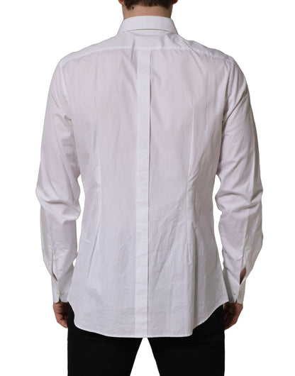 White GOLD Long Sleeves Bib Men Dress Shirt