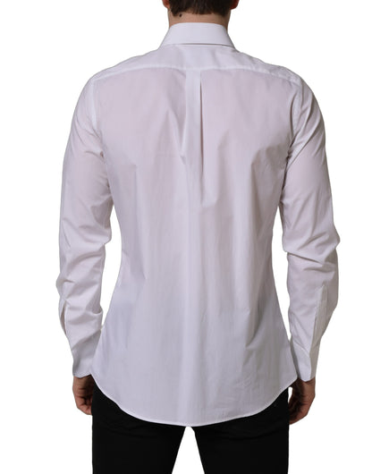 White MARTINI Long Sleeves Men Dress Shirt