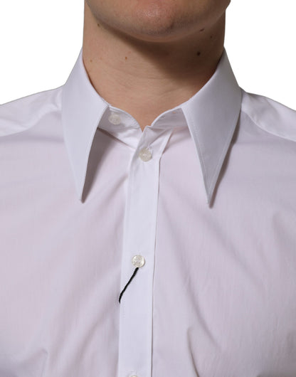 White MARTINI Long Sleeves Men Dress Shirt