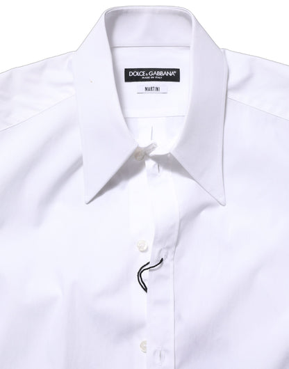 White MARTINI Long Sleeves Men Dress Shirt
