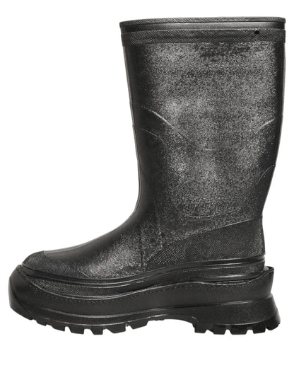 Black PVC Pull On Rain Boots Men Shoes
