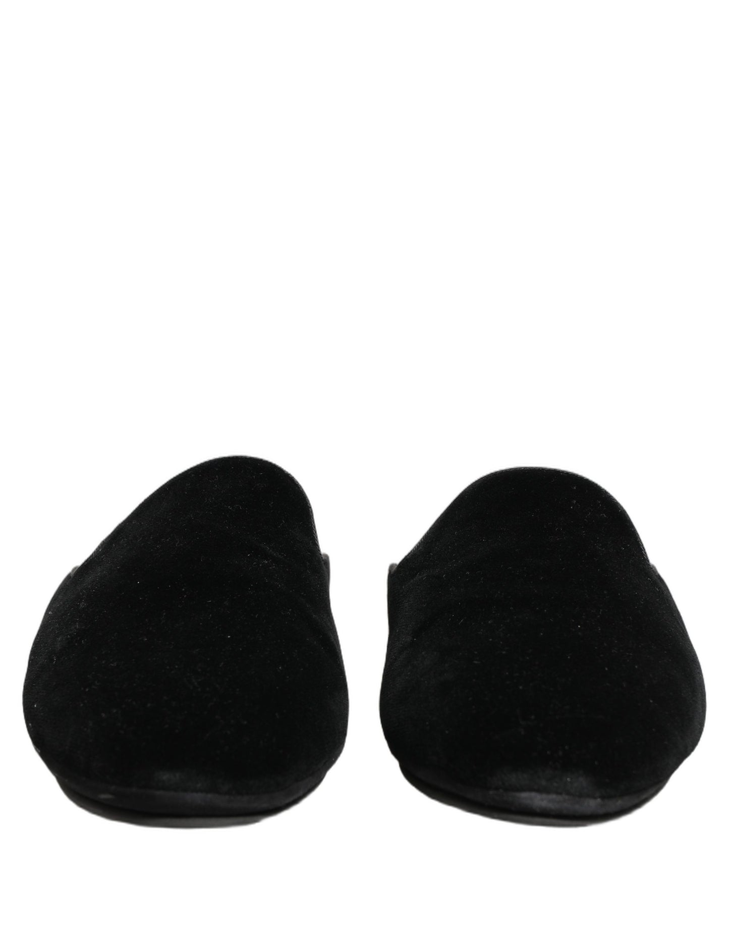 Black Suede Slides Flat Slipper Men Shoes