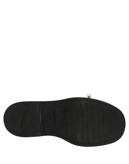 Brown Leather Slip On Flat Sandals Men Shoes