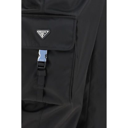 Black Polyamide Athletic Pants