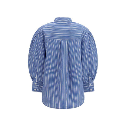 Blue Cotton Pattern Shirt