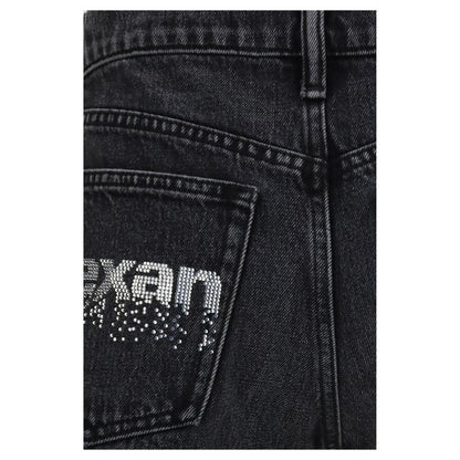 Black Cotton Bermuda Shorts