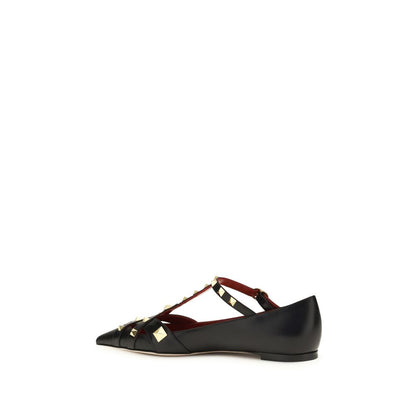 Black Goatskin Ballet Flats